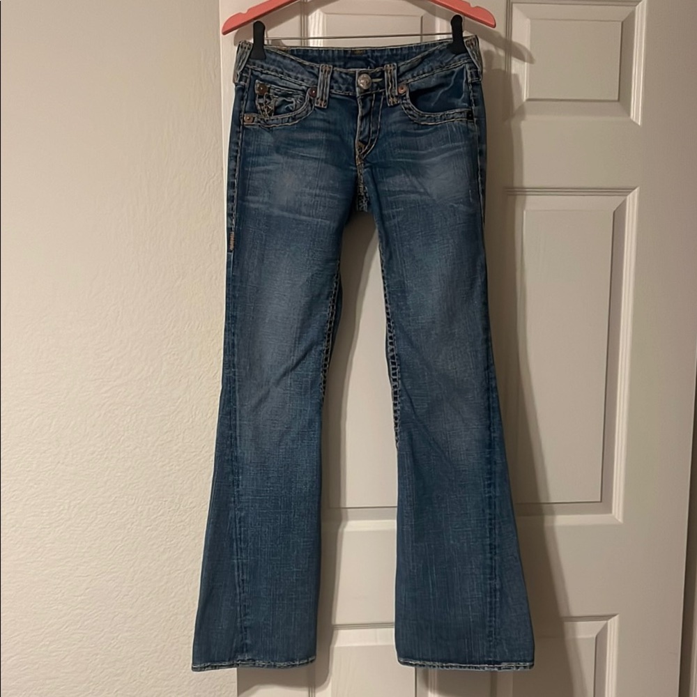 True Religion Blue Flare Wide Leg Jeans with Classic Denim Style/size 29